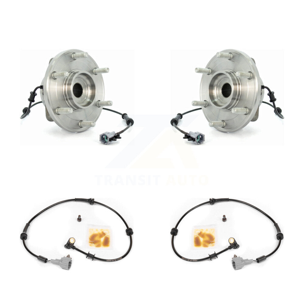Wheel Hub Bearing & Extra Sensor Front Kit For Nissan TITAN Armada INFINITI QX56