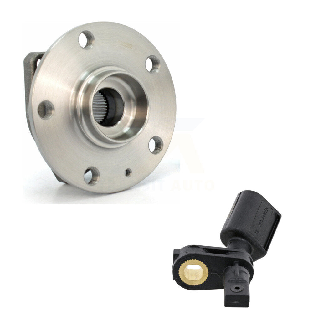 Wheel Hub Bearing & ABS Sensor Front Kit For Volkswagen Golf SportWagen Alltrack