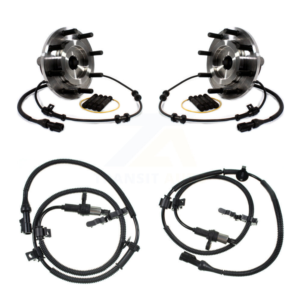Wheel Hub Bearing And Extra ABS Sensor Front Kit For Ford F-350 Super Duty F-250