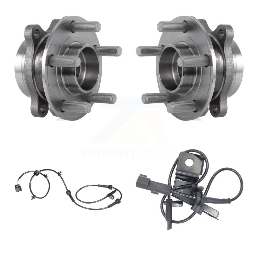 Wheel Hub Bearing And ABS Sensor Front Kit For Ford Fusion Lincoln MKZ