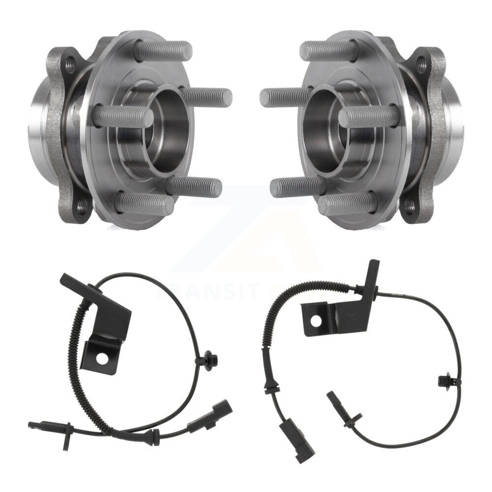 Wheel Hub Bearing ABS Sensor Front Kit For 2018 Lincoln Continental with Harness