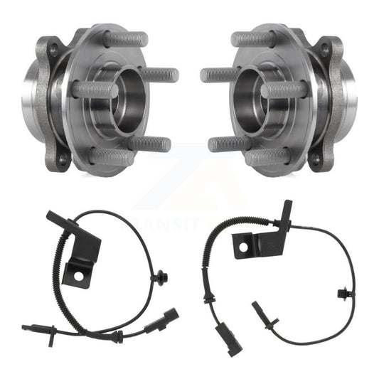 Wheel Hub Bearing ABS Sensor Front Kit For 2018 Lincoln Continental with Harness