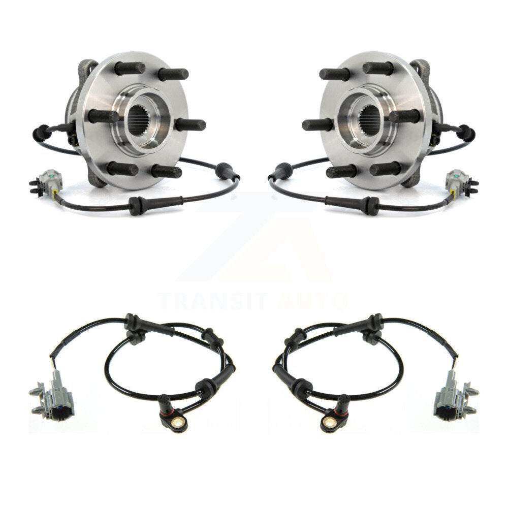 Wheel Hub Bearing & Extra Sensor Front Kit For 09-12 Suzuki Equator with Harness