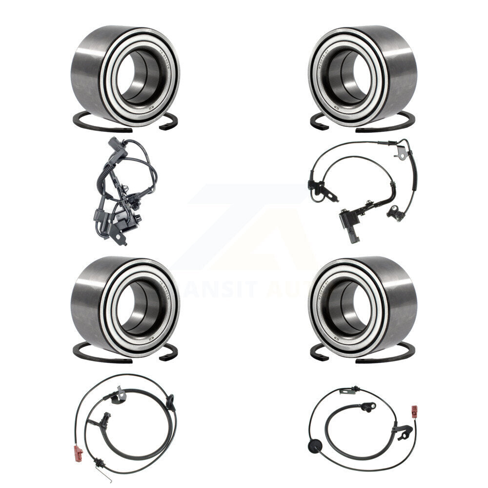 Wheel Bearing & Sensor Front Rear Kit (8Pc) For Ford Fusion Lincoln MKZ Mercury