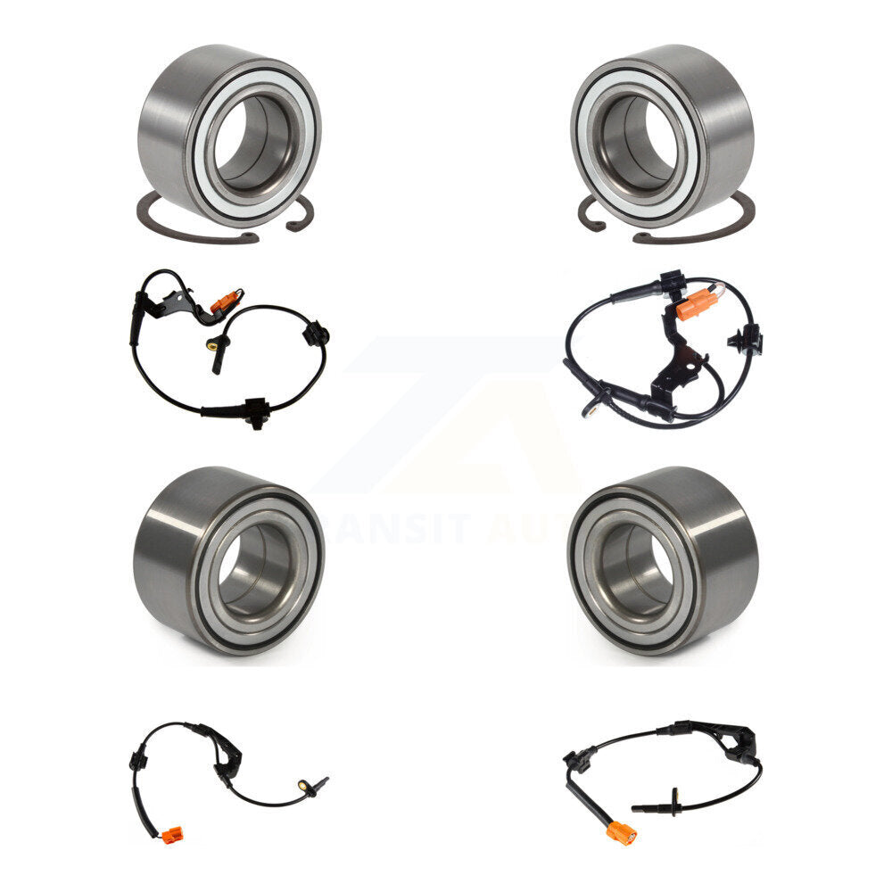 Wheel Bearing And ABS Sensor Front Rear Kit (8Pc) For Honda CR-V with Harness