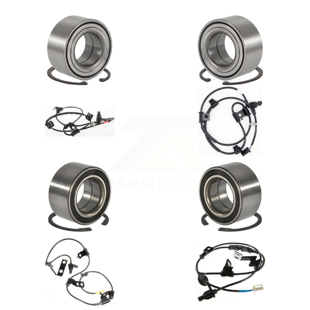 Wheel Bearing And ABS Sensor Front Rear Kit (8Pc) For Hyundai Tucson