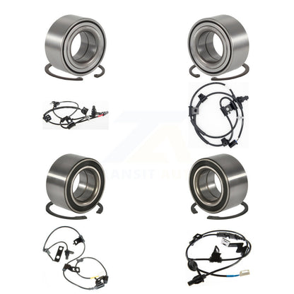 Wheel Bearing And ABS Sensor Front Rear Kit (8Pc) For Hyundai Tucson