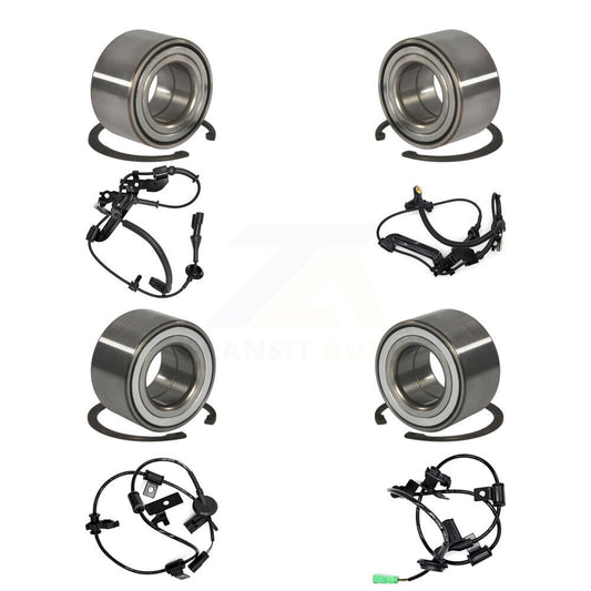 Wheel Bearing & ABS Sensor Front Rear Kit (8Pc) For Ford Escape Mercury Mariner