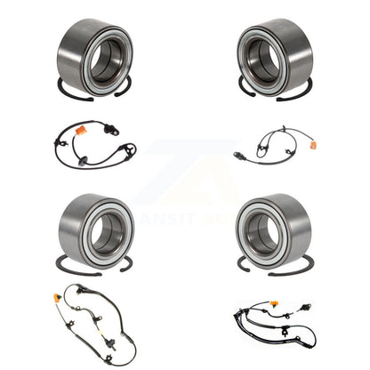 Wheel Bearing Sensor Front Rear Kit (8Pc) For Honda Pilot 3.5L with 4-Wheel ABS