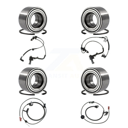 Wheel Bearing & Sensor Front Rear Kit (8Pc) For Ford Fusion Lincoln MKZ Mercury
