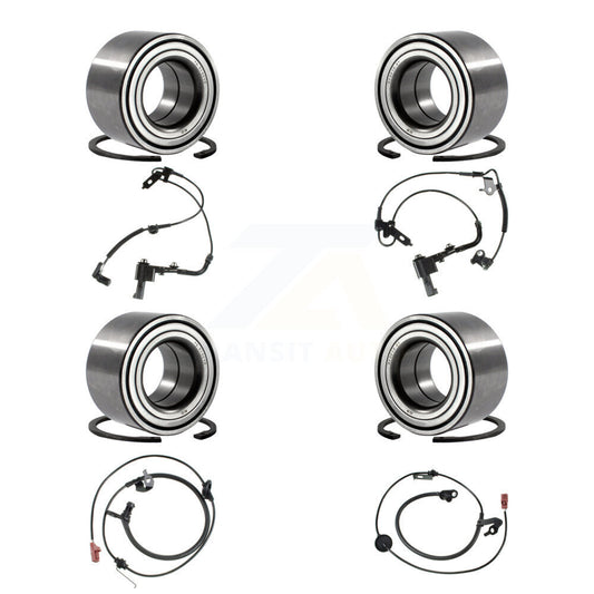 Wheel Bearing & Sensor Front Rear Kit (8Pc) For Ford Fusion Lincoln MKZ Mercury