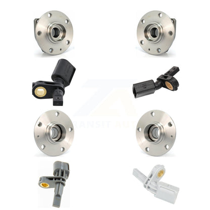 Wheel Hub Bearing ABS Sensor Front Rear Kit (8Pc) For Volkswagen Golf SportWagen