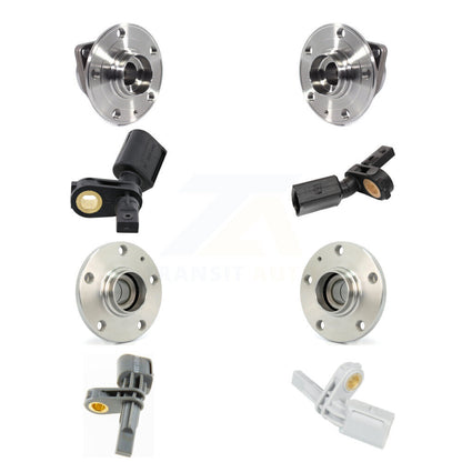 Wheel Hub Bearing And ABS Sensor Front Rear Kit (8Pc) For Volkswagen Arteon
