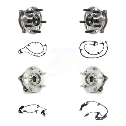 Wheel Hub Bearing And ABS Sensor Front Rear Kit (8Pc) For Hyundai Santa Fe Sport