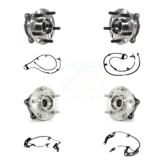 Wheel Hub Bearing And ABS Sensor Front Rear Kit (8Pc) For Hyundai Santa Fe Sport