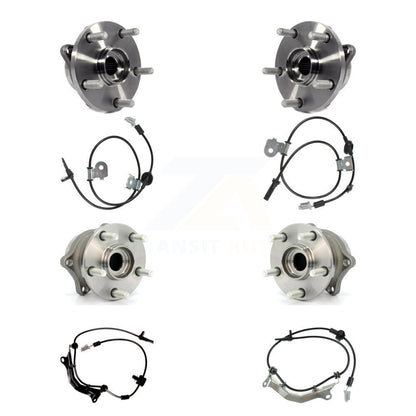 Wheel Hub Bearing And ABS Sensor Front Rear Kit (8Pc) For Subaru Impreza WRX STI
