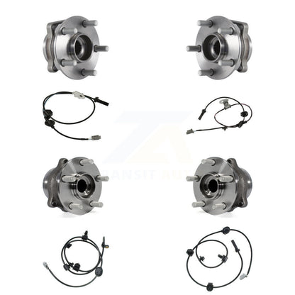 Wheel Hub Bearing & Sensor Front Rear Kit (8Pc) For Subaru Impreza with Harness