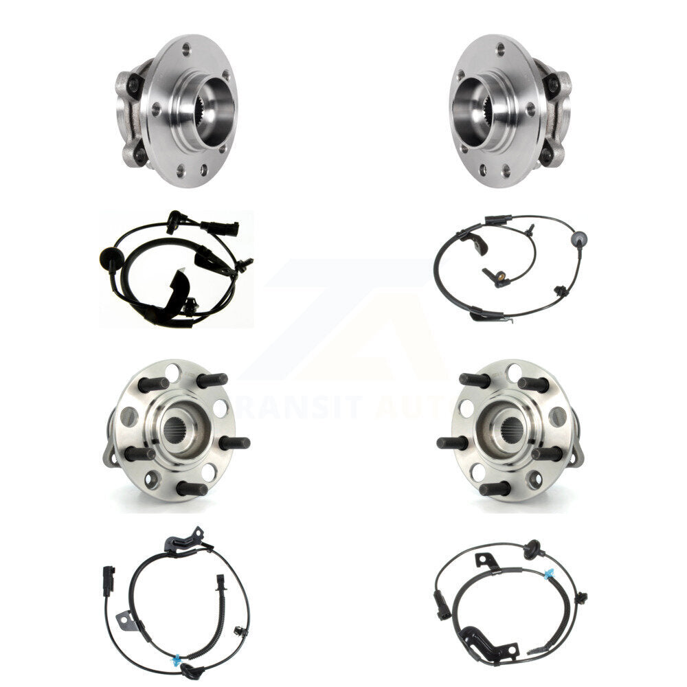 Wheel Hub Bearing And ABS Sensor Front Rear Kit (8Pc) For Jeep Compass