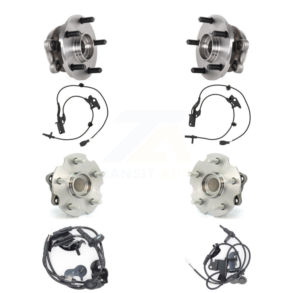 Wheel Hub Bearing & Extra ABS Sensor Front Rear Kit (8Pc) For Lexus NX200t NX300