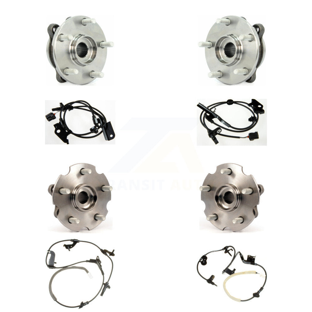 Wheel Hub Bearing Sensor Front Rear Kit (8Pc) For 06-12 Toyota RAV4 with Harness