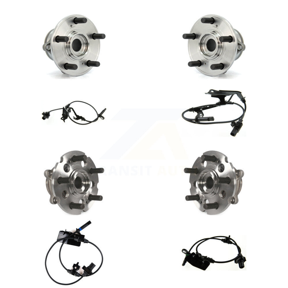 Wheel Hub Bearing Sensor Front Rear Kit (8Pc) For 12-15 Honda Pilot with Harness