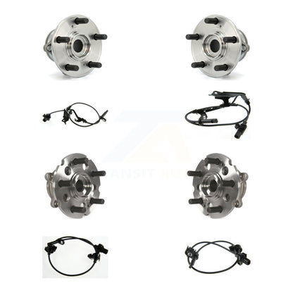 Wheel Hub Bearing & Sensor Front Rear Kit (8Pc) For 07-13 Acura MDX with Harness