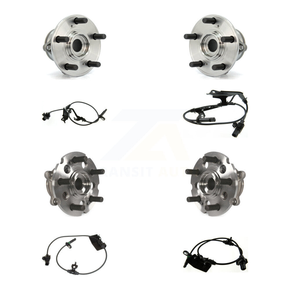 Wheel Hub Bearing Sensor Front Rear Kit (8Pc) For 09-11 Honda Pilot with Harness