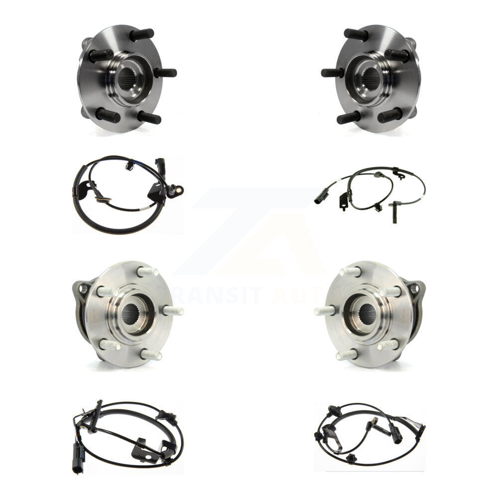 Wheel Hub Bearing Sensor Front Rear Kit (8Pc) For Mitsubishi Lancer with Harness