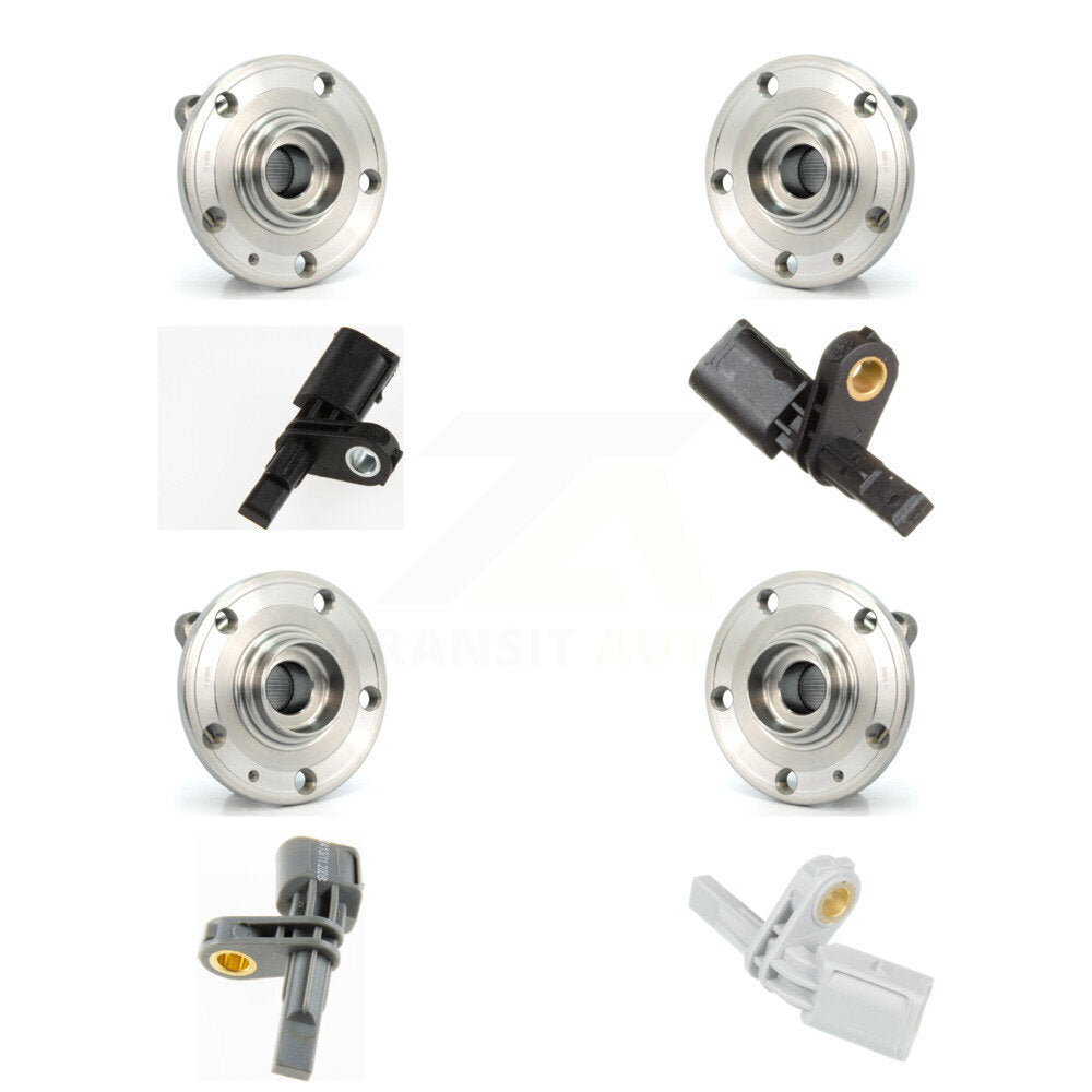 Wheel Hub Bearing Sensor Front Rear Kit (8Pc) For Audi Q3 Quattro Volkswagen CC