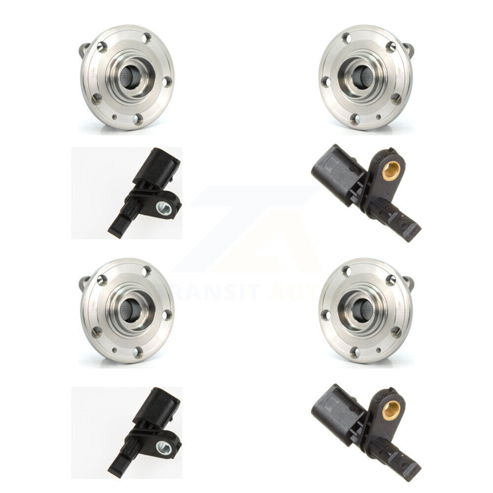 Wheel Hub Bearing Sensor Front Rear Kit (8Pc) For Volkswagen Tiguan Audi Q3 TT R
