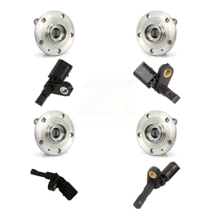 Wheel Hub Bearing & Sensor Front Rear Kit (8Pc) For Volkswagen Passat Audi A3 CC