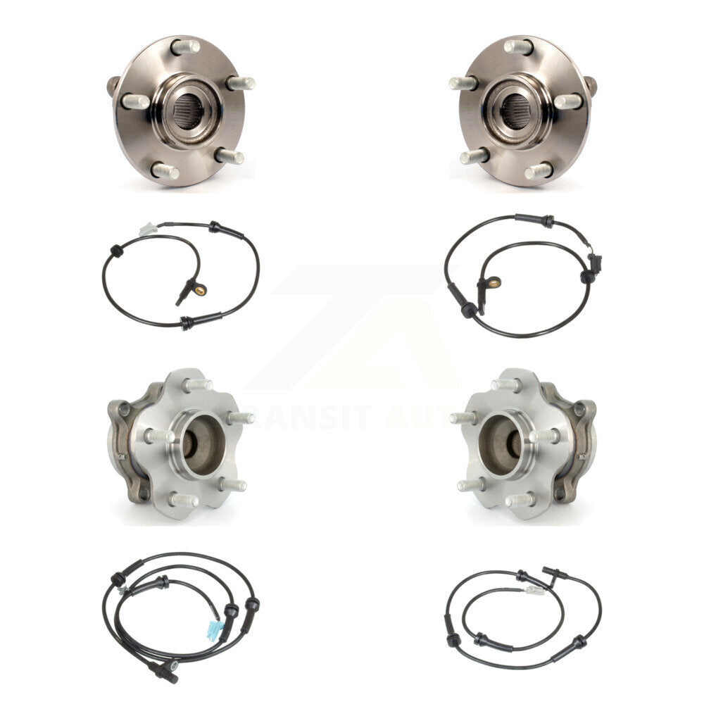 Wheel Hub Bearing ABS Sensor Front Rear Kit (8Pc) For Nissan Sentra with Harness