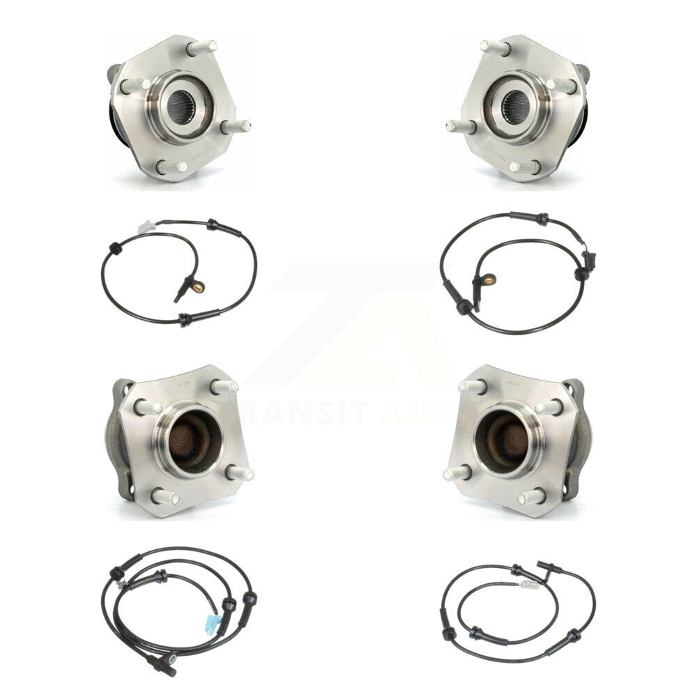 Wheel Hub Bearing Sensor Front Rear Kit (8Pc) For 09 Nissan Sentra with Harness