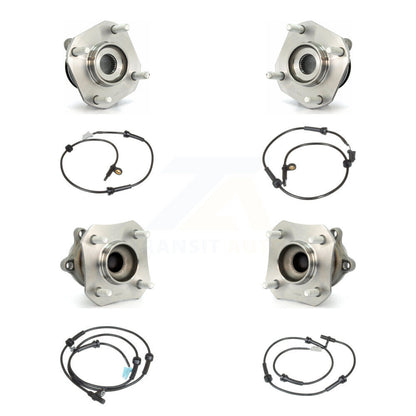 Wheel Hub Bearing ABS Sensor Front Rear Kit (8Pc) For Nissan Sentra with Harness