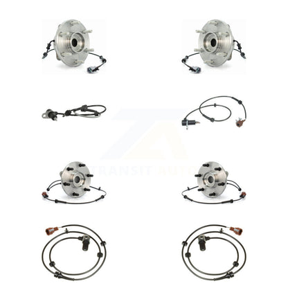 Wheel Hub Bearing & Extra ABS Sensor Front Rear Kit (8Pc) For Nissan Pathfinder