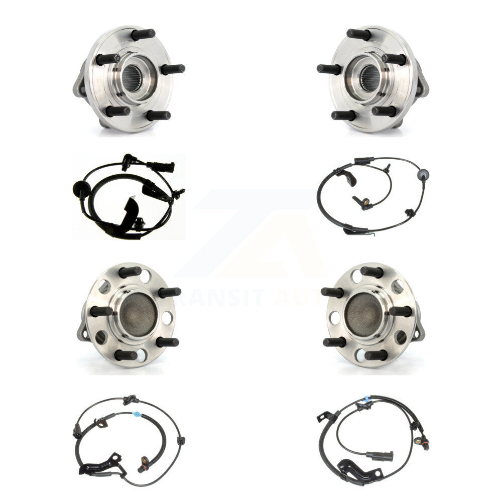 Wheel Hub Bearing Sensor Front Rear Kit (8Pc) For 09 Dodge Caliber with Harness