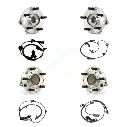 Wheel Hub Bearing Sensor Front Rear Kit (8Pc) For 09 Dodge Caliber with Harness