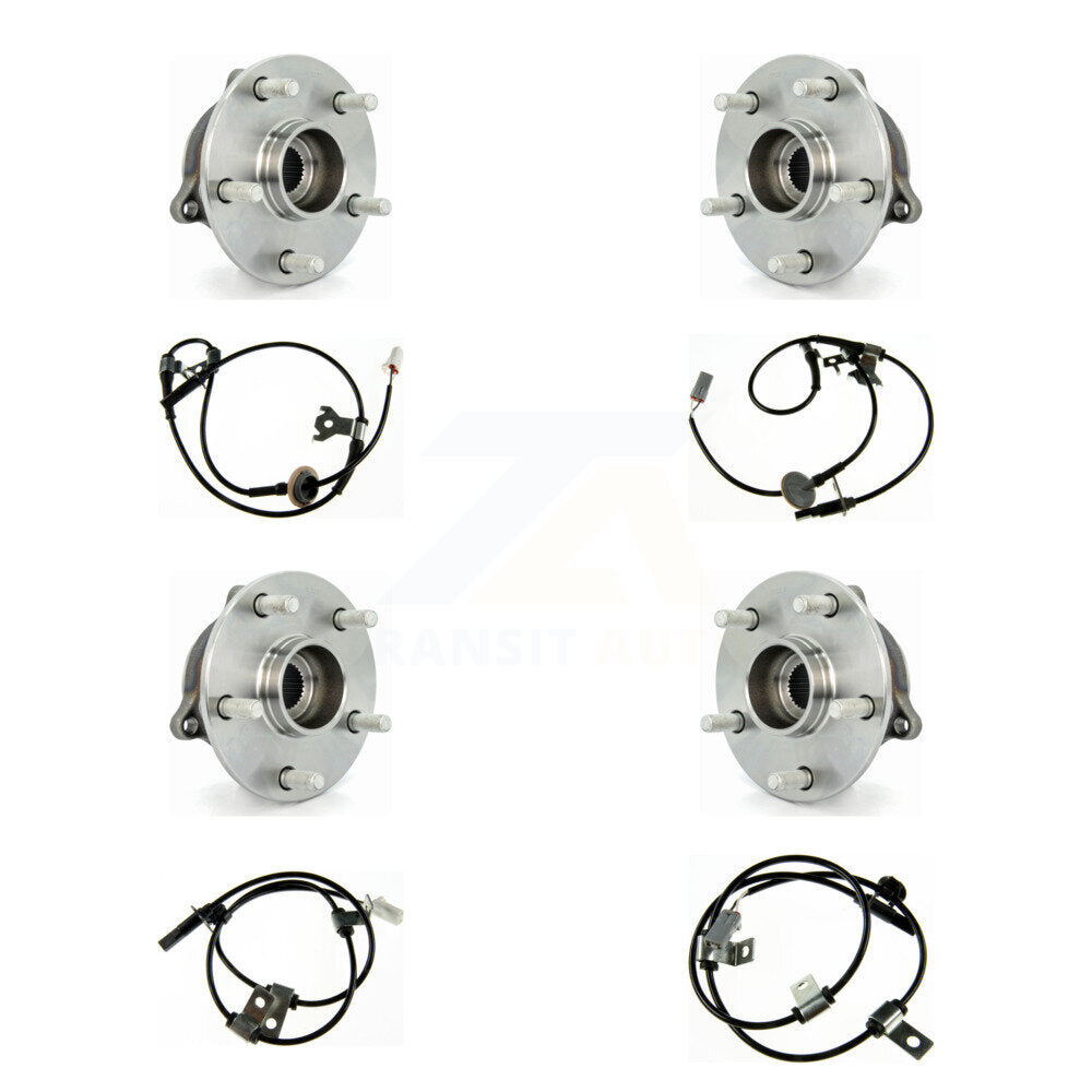 Wheel Hub Bearing And ABS Sensor Front Rear Kit (8Pc) For Suzuki Grand Vitara