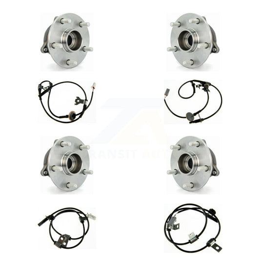 Wheel Hub Bearing And ABS Sensor Front Rear Kit (8Pc) For Suzuki Grand Vitara
