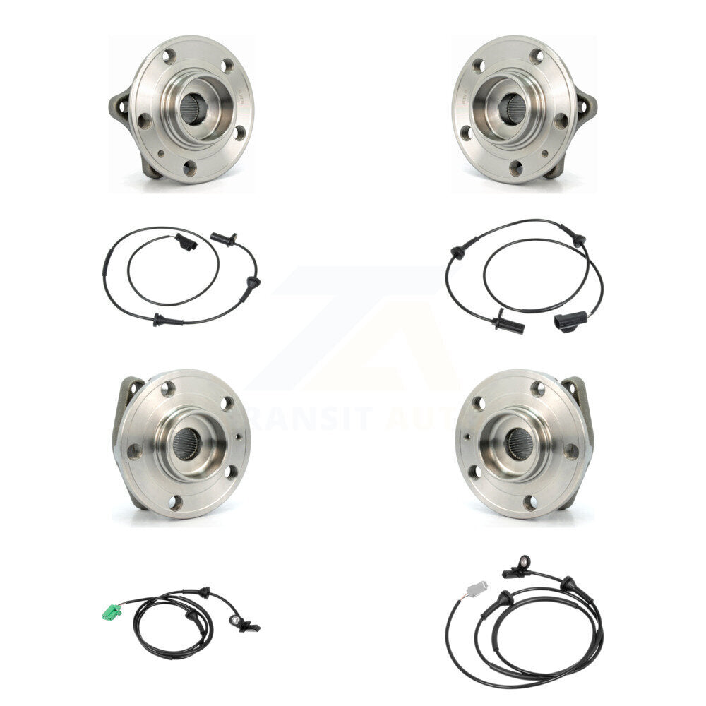Wheel Hub Bearing And ABS Sensor Front Rear Kit (8Pc) For Volvo S60 XC70 V70 S80