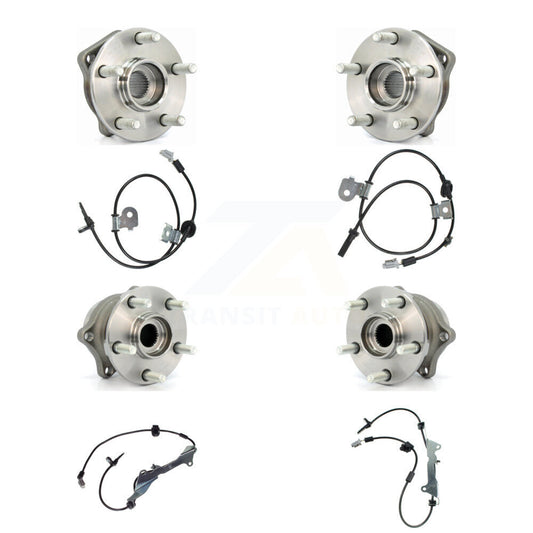 Wheel Hub Bearing And ABS Sensor Front Rear Kit (8Pc) For Subaru Forester