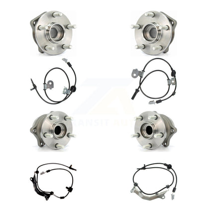 Wheel Hub Bearing And ABS Sensor Front Rear Kit (8Pc) For Subaru Impreza WRX