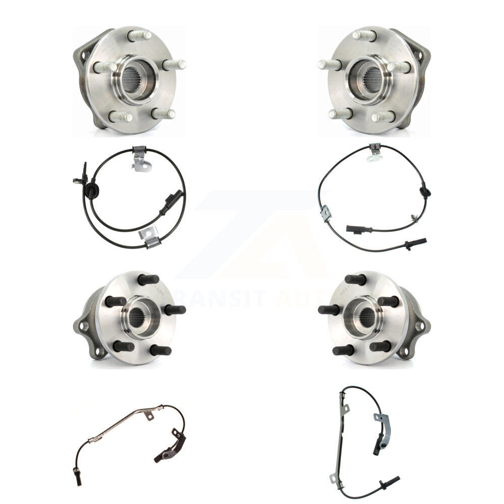Wheel Hub Bearing And ABS Sensor Front Rear Kit (8Pc) For Subaru Outback Legacy