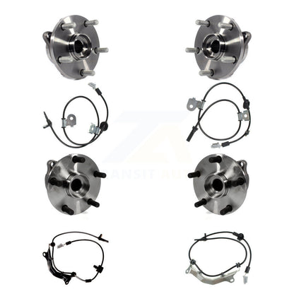 Wheel Hub Bearing And ABS Sensor Front Rear Kit (8Pc) For Subaru Impreza