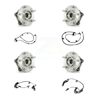 Wheel Hub Bearing ABS Sensor Front Rear Kit (8Pc) For Hyundai Santa Fe Sport Kia