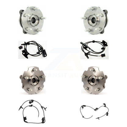 Wheel Hub Bearing And ABS Sensor Front Rear Kit (8Pc) For Toyota RAV4