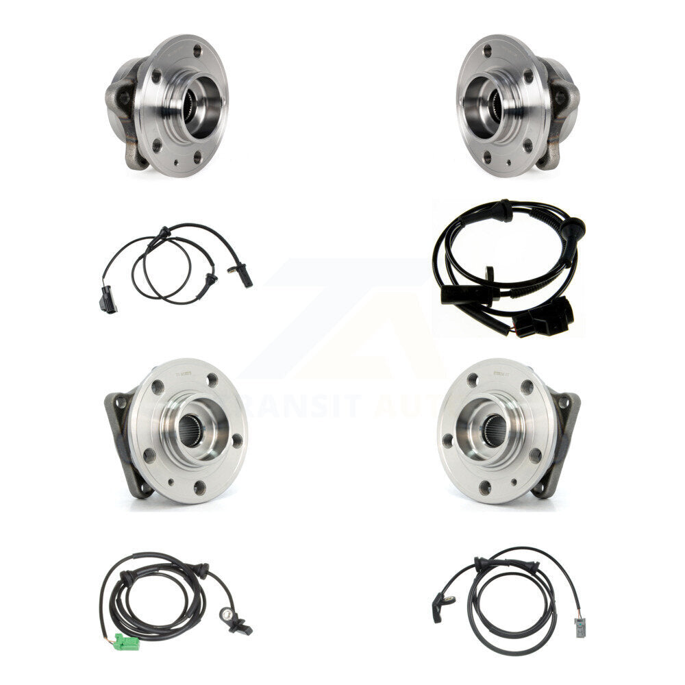 Wheel Hub Bearing & ABS Sensor Front Rear Kit (8Pc) For Volvo XC90 with Harness
