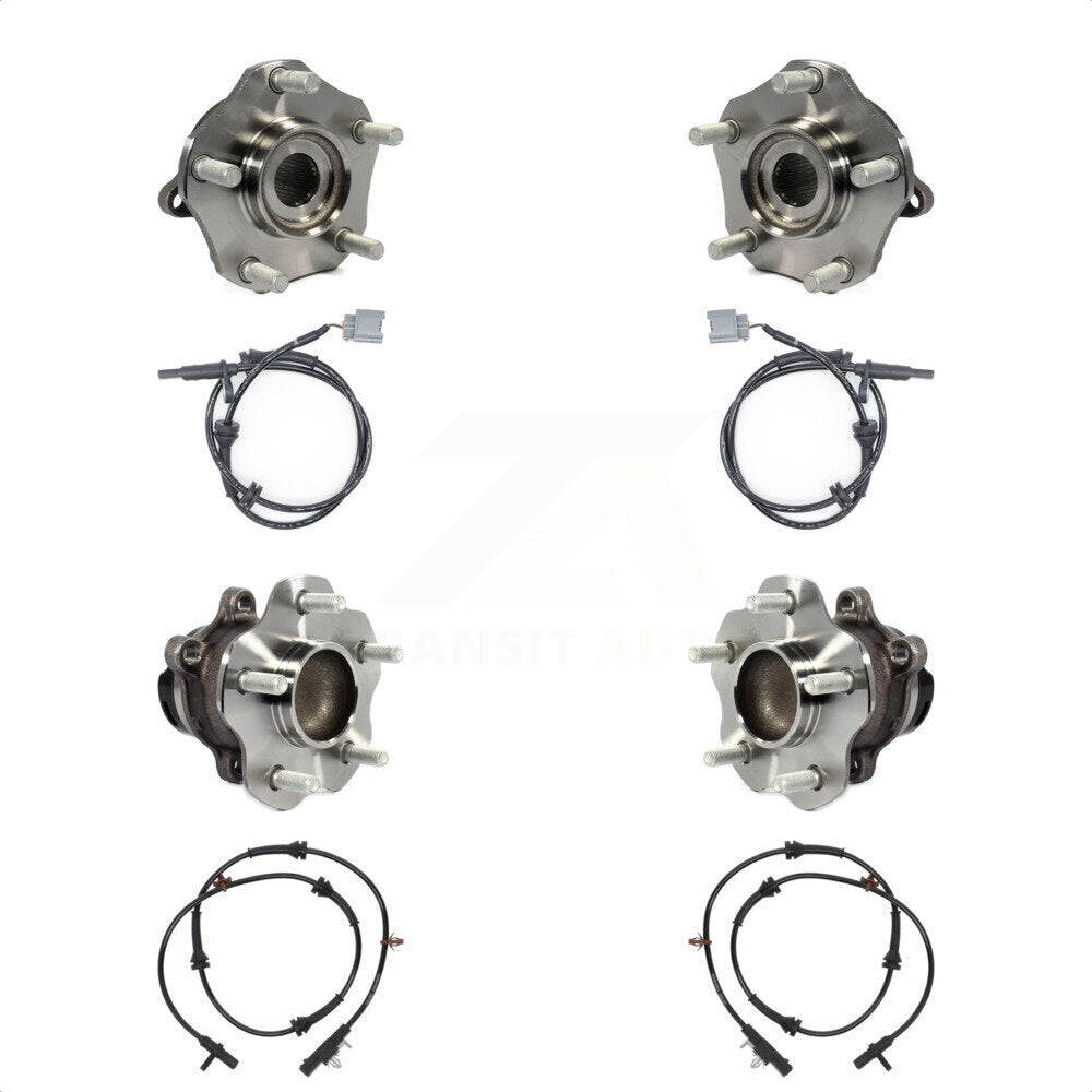 Wheel Hub Bearing And ABS Sensor Front Rear Kit For Nissan Rogue