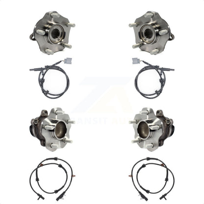 Wheel Hub Bearing And ABS Sensor Front Rear Kit For Nissan Rogue