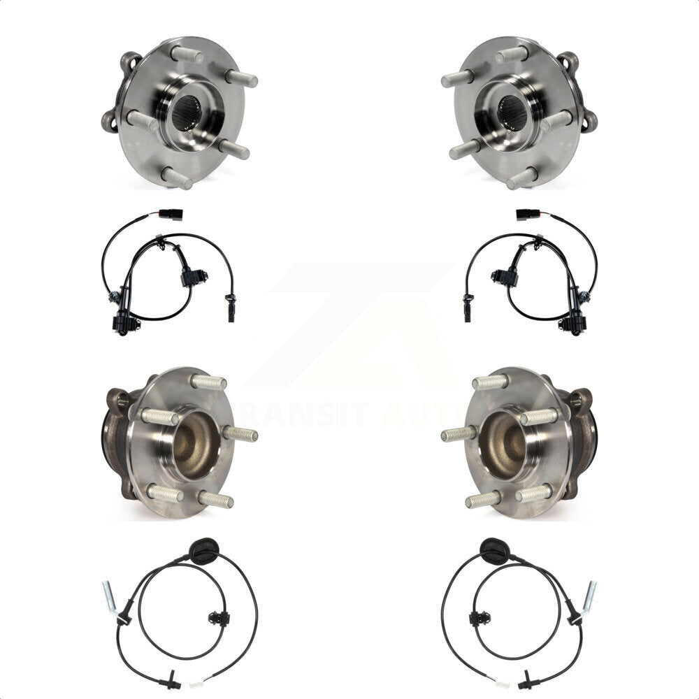 Wheel Hub Bearing Sensor Front Rear Kit For 14-17 Mazda 6 2.5L with 4-Wheel ABS